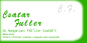 csatar fuller business card